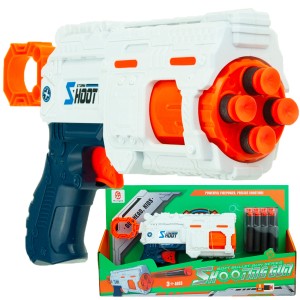 TG72953 PISTOLET WYRZUTNIA STRZAŁEK NA PIANKOWE STRZAŁKI + 8 NABOI NABOJE NERF