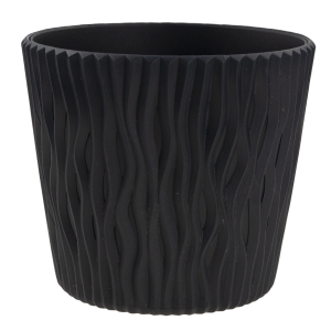 DSR220-S433 DONICZKA DONICA OSŁONKA OZDOBNA AŻUROWA 22,5CM SANDY ANTRACYT Z WKŁADEM 5L