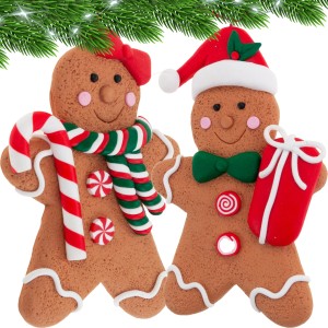TG73607 Lebkuchenanhänger 2er Set Weihnachtsdeko Lebkuchenkugel