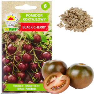 W9558 POMIDOR BLACK CHERRY KOKTAJLOWY WYSOKI GRUNTOWY 0,3G NASIONA POMIDORKI