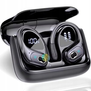 Sportowe Słuchawki Bezprzewodowe Bluetooth 5.3 Dokanałowe Powerbank 950mAh