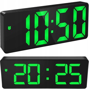 BUDZIK ELEKTRONICZNY CZARNY WĄSKI CLK-01