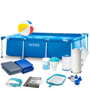 Basen ogrodowy stelażowy 260 x 160 x 65 cm 15w1 INTEX 28271