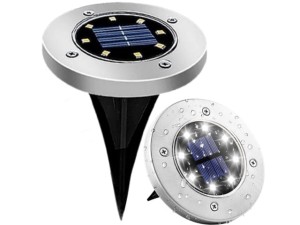 LAMPKA LAMPA NAJAZDOWA SOLARNA OGRODOWA 8 LED DYSK