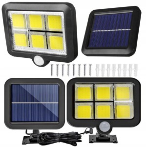 LAMPA LED Z CZUJNIKAMI I PANELEM SOLARNYM 120LED BG-105