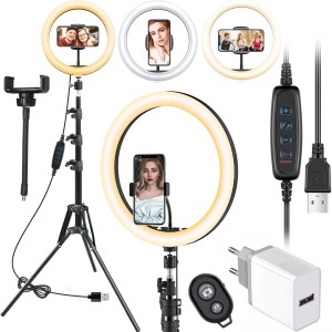 LAMPA PIERŚCIENIOWA LED Z ZASILACZEM ZD145