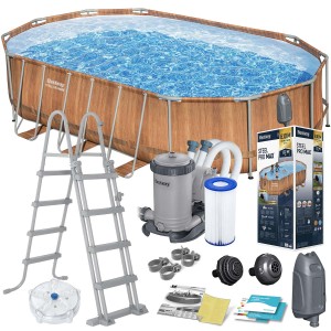 Basen ogrodowy stelażowy 610 x 366 x 122 cm 13w1 Bestway 56719N