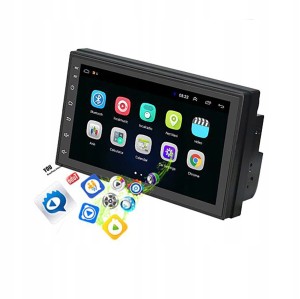 MEGA Radio Samochodowe ANDROID Bluetooth WiFi USB 2DIN GPS MIKROFON ZESTAW