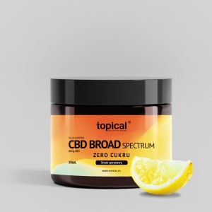 Żelki konopne broad spectrum 25 mg BEZ CUKRU - smak cytrynowy - TOPICAL