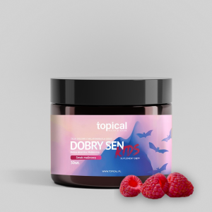 Żelki ziołowe z melatoniną dla dzieci DOBRY SEN KIDS - smak malinowy - TOPICAL