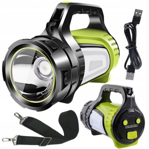 LATARKA Z POWERBANKIEM ZIELONA WT-01