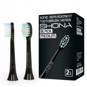 Końcówki do szczoteczek Shona Sonic Black 2 sztuki