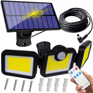 LAMPA SOLARNA POTRÓJNA Z ODŁĄCZANYM PANELEM XW-B40