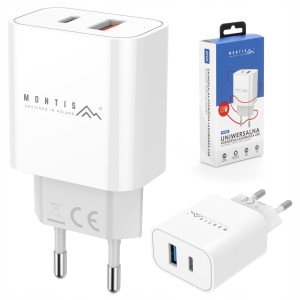 SZYBKA ŁADOWARKA SIECIOWA DO TELEFONU SMARTFONA 20W ZASILACZ 3A PD QC3.0