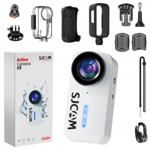 Kamera sportowa SJCAM C110 + White 4K30FPS 20MP Wodoodporna Wi-fi gyro stab