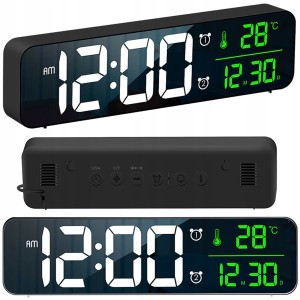 ZEGAR ELEKTRONICZNY Z WYŚWIETLACZEM LCD 3888 czarny
