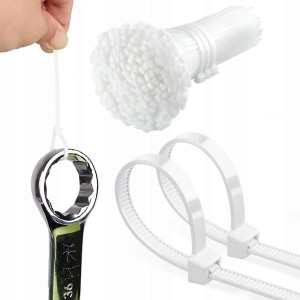 100x OPASKA ZACISKOWA OPASKI ZACISKOWE TRYTYTKI BIAŁE 4,8 x 500mm DO 22KG