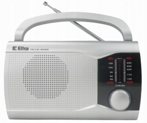 Radioodtwarzacz EWA Srebrna RADIO sieciowo-bateryjne FM,