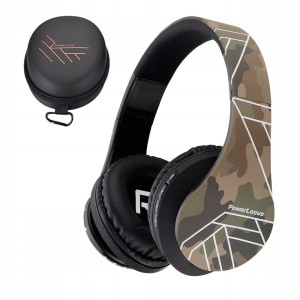 Słuchawki PowerLocus bezprzewodowe CAMOUFLAGE BLUETOOTH / microSD / FM