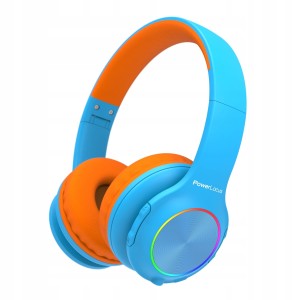 PowerLocus PLED BlueOrange Bezprzewodowe Słuchawki Bluetooth DLA DZIECI LED