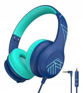 Słuchawki Dla Dzieci PowerLocus Kids Over-Ear Mikrofon 85/94dB Etui blue