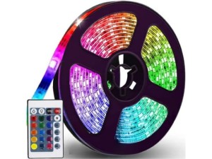 TAŚMA LED RGB 5M PILOT+ ZASILACZ WODOODPORNA