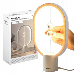 Lampa stołowa InnovaGoods Magilum biały LED Magnetic Switch Balance Lamp!