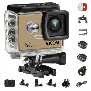 Kamera sportowa SJCAM SJ5000X ZŁOTA WIFI 4K UHD (carmode) + akcesoria