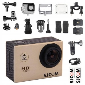 KAMERA SPORTOWA SJCAM SJ4000 1080P FULL HD WODOODPORNA AKCESORIA MOTO