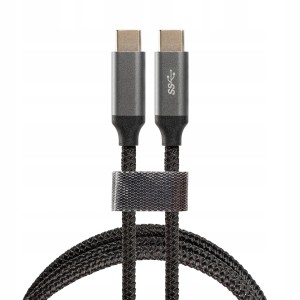 Kabel USB C - USB C 3.0 METALOWY WTYK WZMACNIANY SZYBKIE ŁADOWANIE 1M