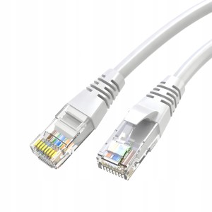 Kabel PRZEWÓD ETHERNET Patchcord U/UTP 5e RJ45 / RJ45 30 m biały internet