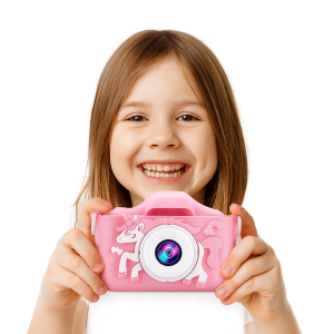 Aparat cyfrowy dla dzieci fotograficzny edukacyjny jednorożec różowy
