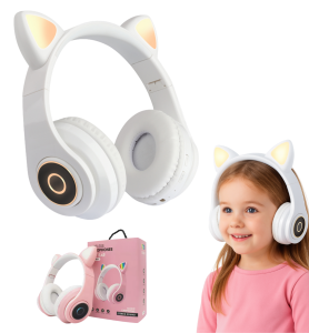 Słuchawki bezprzewodowe bluetooth nauszne prezent B39 BIAŁE