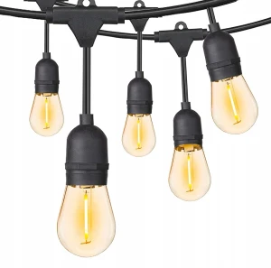 Girlanda ogrodowa sieciowa zewnętrzna na ogród kabel 10m 10xE27 LED