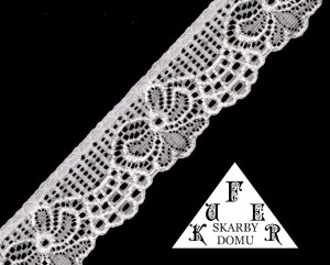 Koronka elastyczna ( 1 mb. ) 180767 Biała