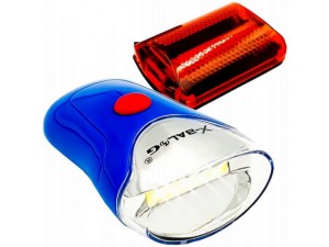 ZESTAW LAMPEK ROWEROWYCH PRZÓD TYŁ LED DO ROWERU