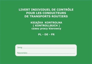 Książka czasu pracy kierowcy PL - DE - FR